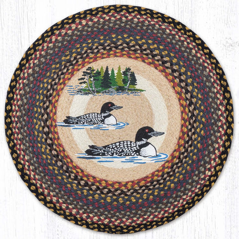 RP-043 Loon Patch Round Rug