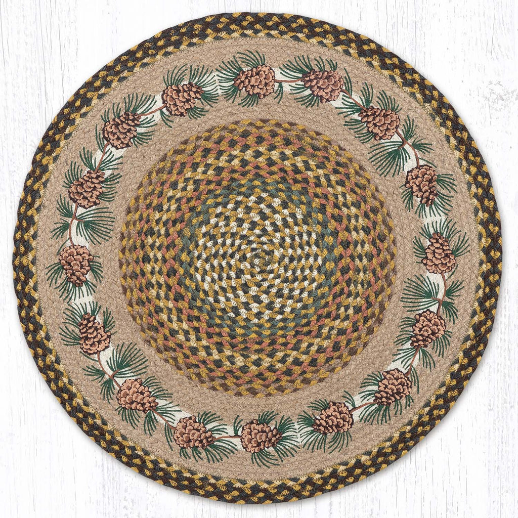 RP-051 Needlles & Cones Round Rug