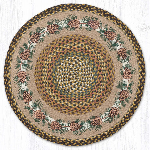 RP-051 Needlles & Cones Round Rug
