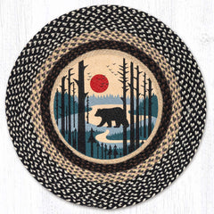 RP-430 Bear Scene Round Rug