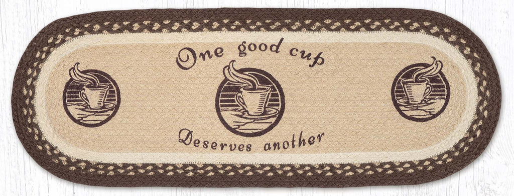 TR-133 One Good Cup Oval Table Runner