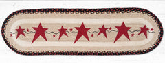 TR-019 Primitive Stars Burgundy Oval Table Runner