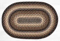 C-783 Black, Tan and Terracotta Braided Rug