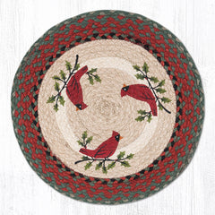 PM-RP-025 Holly Cardinal Round Placemat
