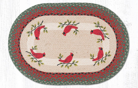 OP-025 Holly Cardinal Oval Rug