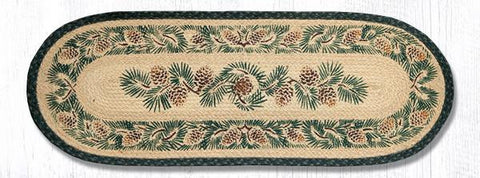 TR-025A Pinecone Oval Table Runner
