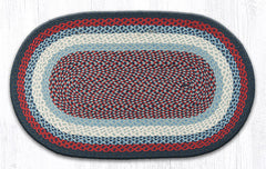 C-015 Blue and Burgundy Braided Rug