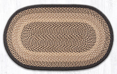 C-017 Chocolate and Natural Braided Rug