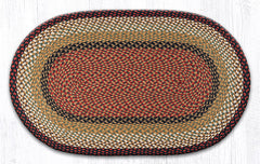 C-019 Burgundy and Mustard Braided Rug