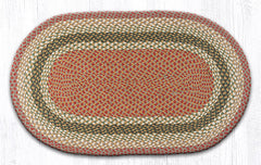 C-024 Olive, Burgundy and Gray Braided Rug