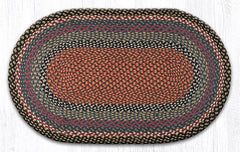 C-043 Burgundy, Blue and Gray Braided Rug