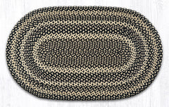 C-123 Ebony, Ivory and Chocolate Braided Rug