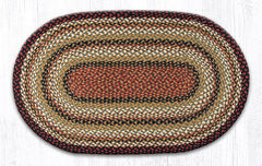 C-319 Burgundy, Mustard and Ivory Braided Rug