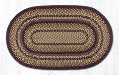 C-371 Black Cherry, Chocolate and Cream Braided Rug