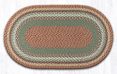 C-413 Buttermilk and Cranberry Braided Rug