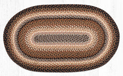 C-783 Black, Tan and Terracotta Braided Rug