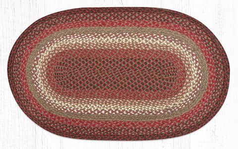 C-785 Taupe/Rose/Burgundy Braided Rug
