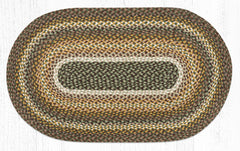 C-793 Chestnut/Golden Rod/Cactus Braided Rug