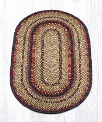 C-371 Black Cherry, Chocolate and Cream Braided Rug