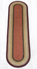 C-019 Burgundy and Mustard Braided Rug