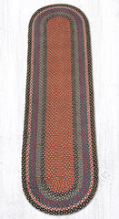 C-043 Burgundy, Blue and Gray Braided Rug