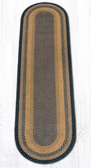 C-099 Brown, Black and Charcoal Braided Rug