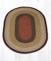 C-019 Burgundy and Mustard Braided Rug