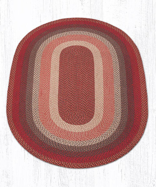 C012 Burgundy Braided Rug The Braided Rug Place