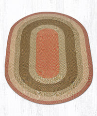 C-024 Olive, Burgundy and Gray Braided Rug