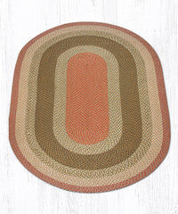 C-024 Olive, Burgundy and Gray Braided Rug