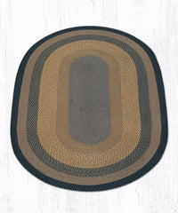 C-099 Brown, Black and Charcoal Braided Rug