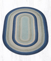 C-362 Breezy Blue, Taupe and Ivory Braided Rug
