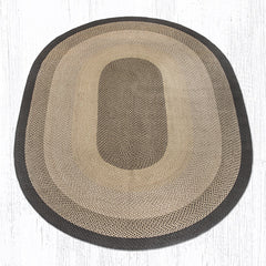C-017 Chocolate and Natural Braided Rug