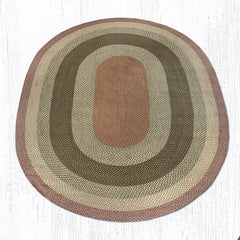 C-024 Olive, Burgundy and Gray Braided Rug