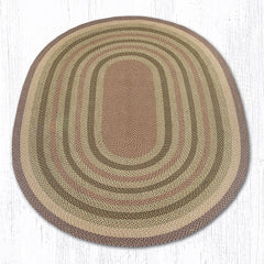 C-324 Olive, Burgundy and Gray Braided Rug
