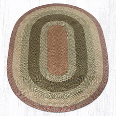 C-024 Olive, Burgundy and Gray Braided Rug