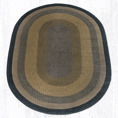 C-099 Brown, Black and Charcoal Braided Rug