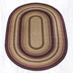 C-371 Black Cherry, Chocolate and Cream Braided Rug