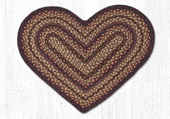 C-371 Black Cherry, Chocolate and Cream Braided Rug