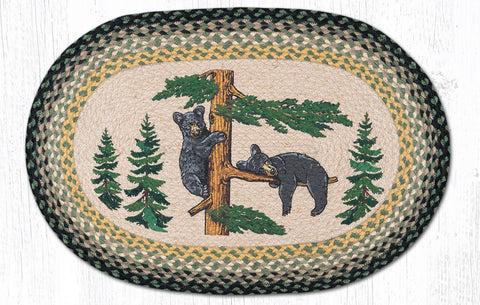 OP-116 Bear Cubs Oval Rug