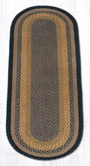 C-099 Brown, Black and Charcoal Braided Rug