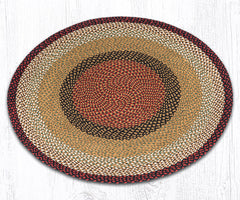 C-019 Burgundy and Mustard Braided Rug