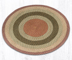 C-024 Olive, Burgundy and Gray Braided Rug