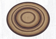 C-371 Black Cherry, Chocolate and Cream Braided Rug