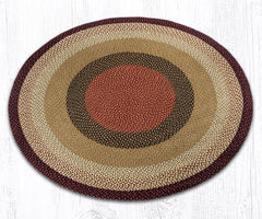 C-019 Burgundy and Mustard Braided Rug