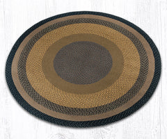 C-099 Brown, Black and Charcoal Braided Rug