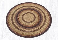 C-371 Black Cherry, Chocolate and Cream Braided Rug