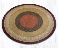 C-019 Burgundy and Mustard Braided Rug