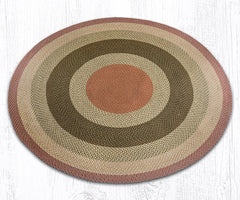 C-024 Olive, Burgundy and Gray Braided Rug