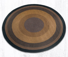 C-099 Brown, Black and Charcoal Braided Rug